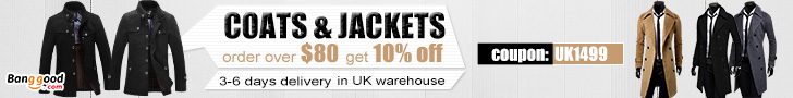 Coats & Jackets in UK Warehouse Order Over $80 Get 10% OFF by HongKong BangGood network Ltd.